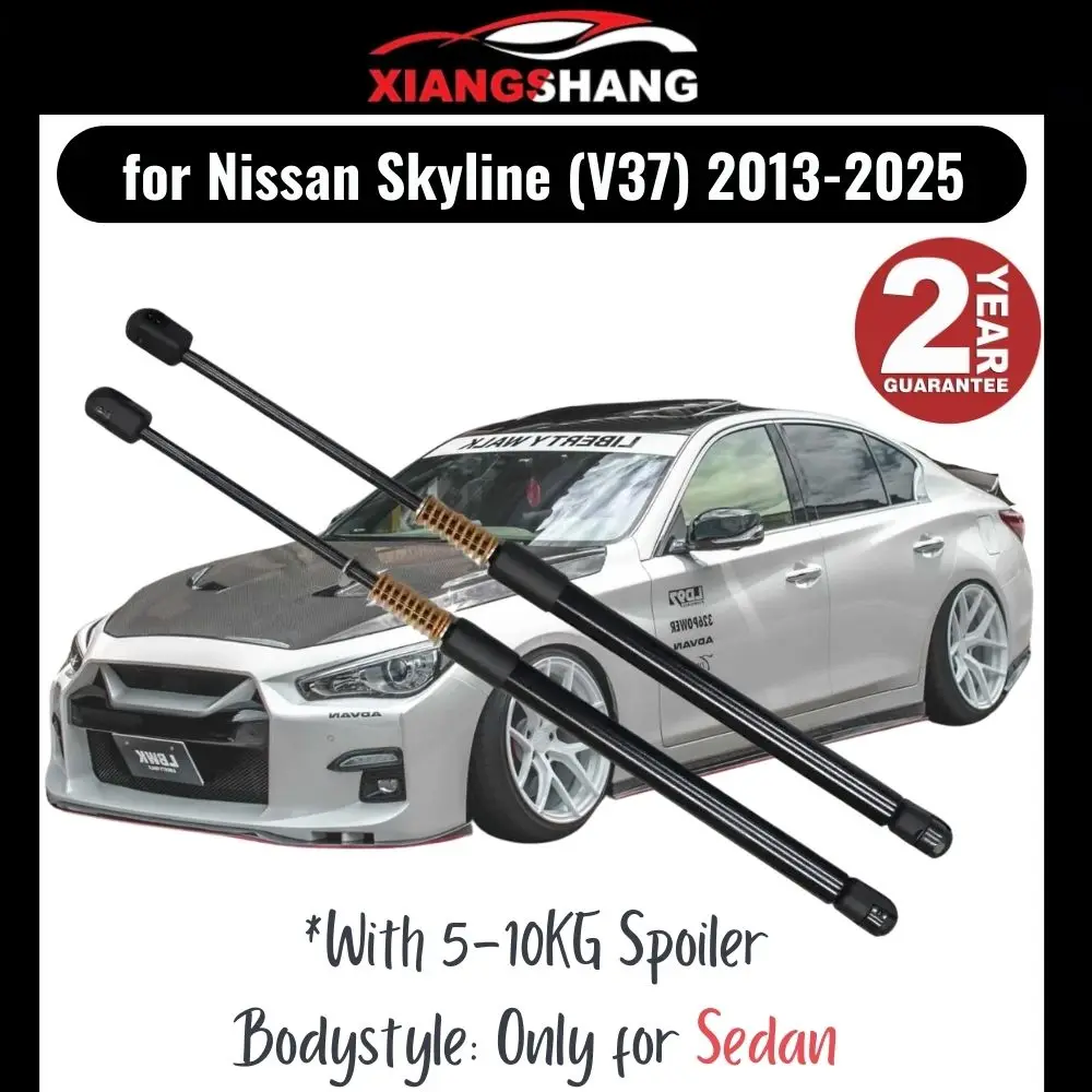 

2pcs Rear Tailgate Damper for for Nissan Skyline (V37) 2013-2025 Sedan With 5-10KG WITH SPRING Trunk Boot Gas Charged Gas Struts
