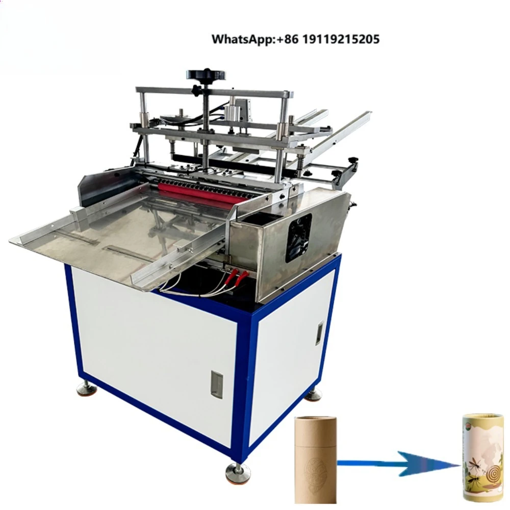 Semi-automatic Hot Melt Glue Labeling Machine for Cardboard Tube & Paper Core with PLC Control