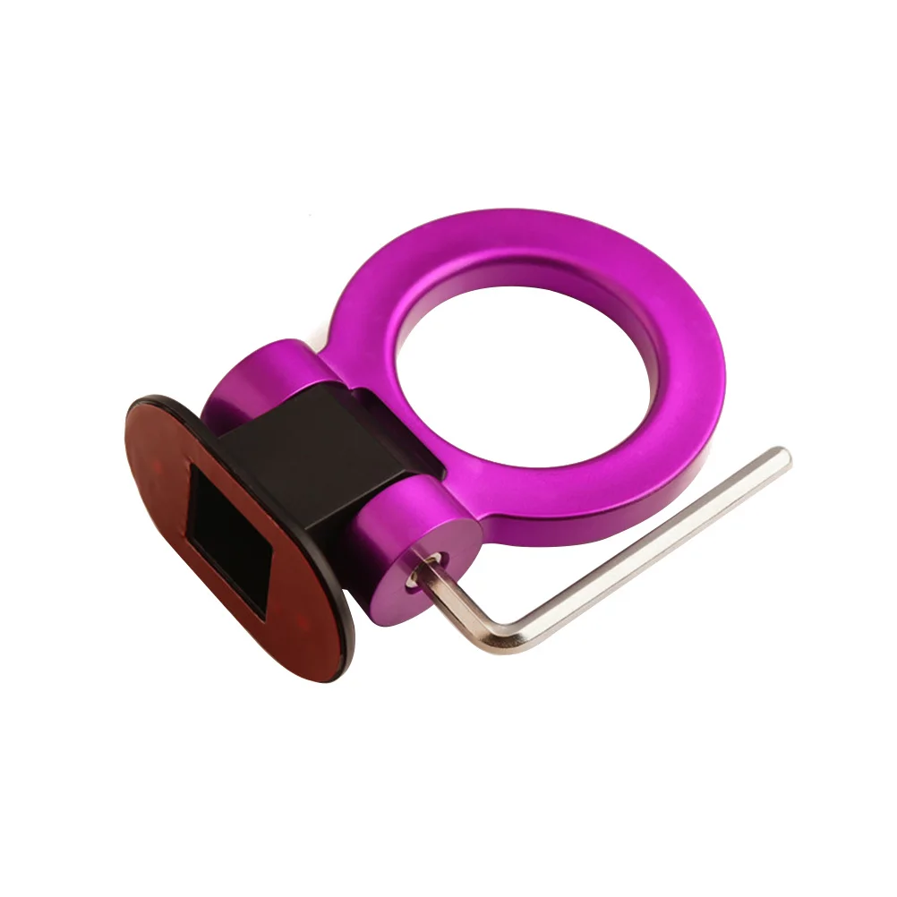 

U-Shaped Tow Hook Purple Front Car Suv Truck Decoration Adjustable Universal Ring Plastic Tow Bar Hooks Towing