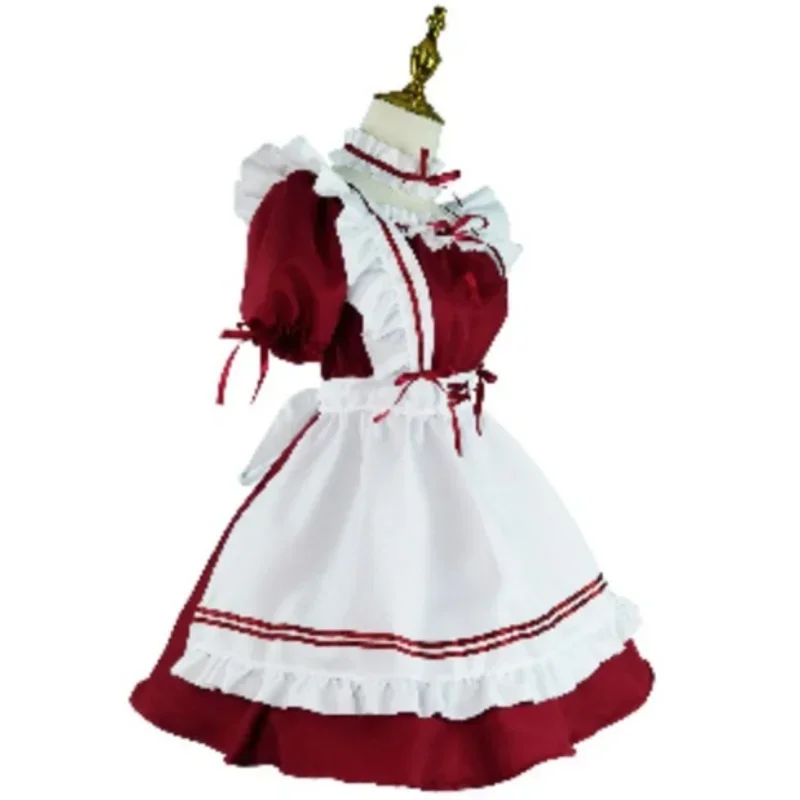 Traje de sirvienta de talla grande 5XL para mujer, vestido largo de anime con delantal blanco y negro, vestidos de Lolita, disfraz de cosplay de fiesta de princesa 2024 MN1