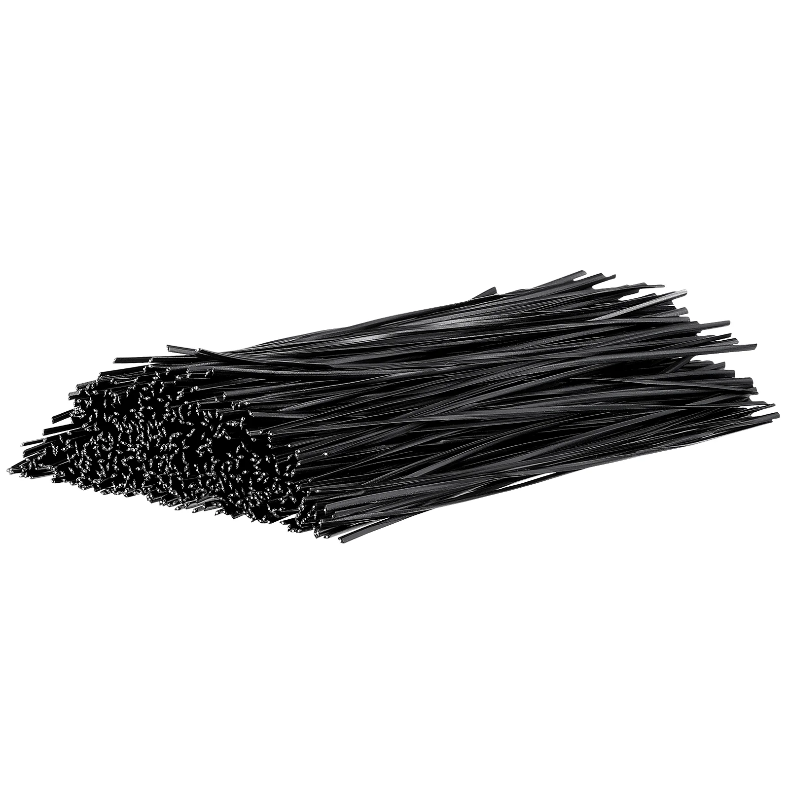 500 Pcs Black Tray Ties Wire Twists For Cords Metal Cable Heavy Duty Cables Twisting Bags