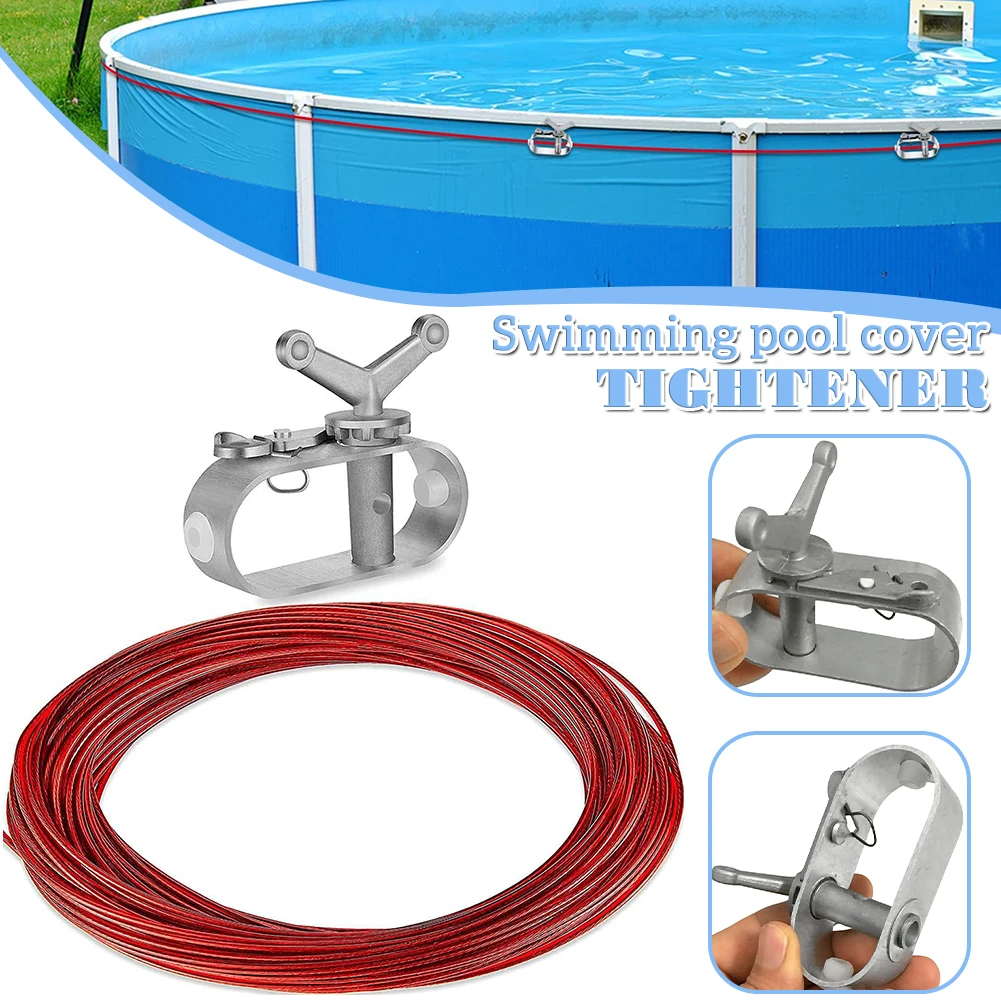 100FT/130FT Swimming Pool Cover Cable Winch Durable Wear Resistant Multi-Function Pool Closing Tool For Tent Rectangular Pool