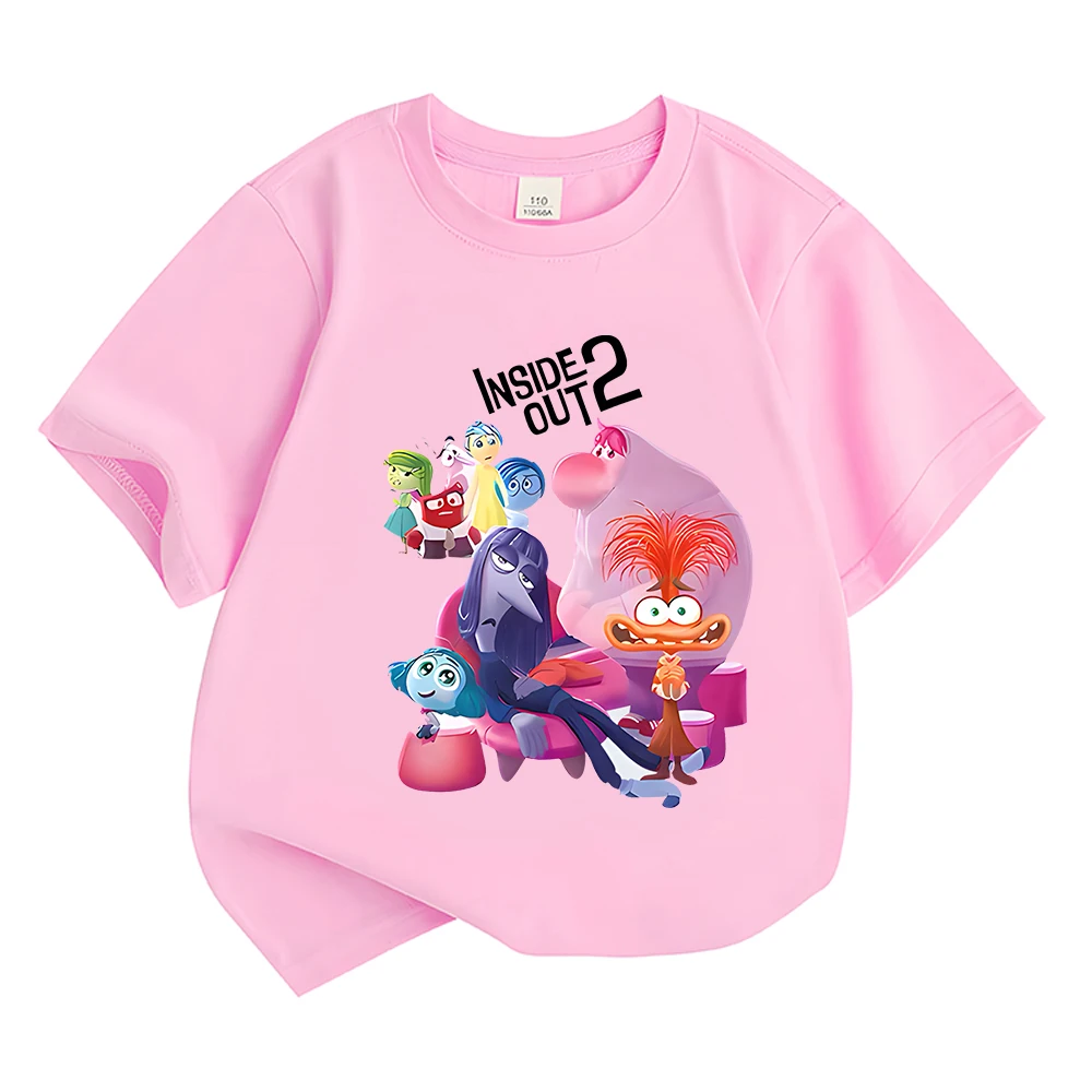 Hot Anime Movie Inside Out 2 Cartoon Boys Girls T-Shirt abiti per adolescenti Tee Shirt abbigliamento per bambini magliette a maniche corte per bambini