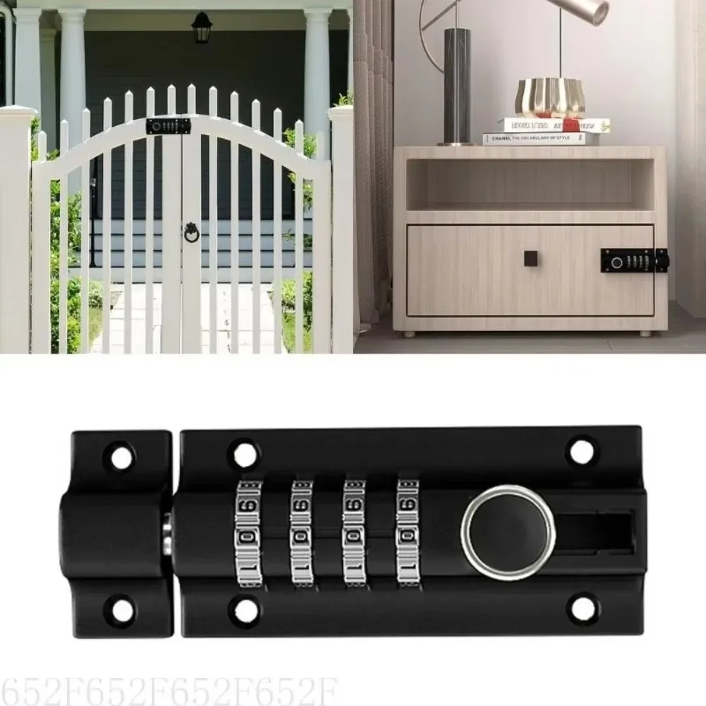 Anti-Rust Digital Deadbolt Lock 4 Digit Pin Code Waterproof Password Padlock Safety Anti-theft Keyless Door Catch