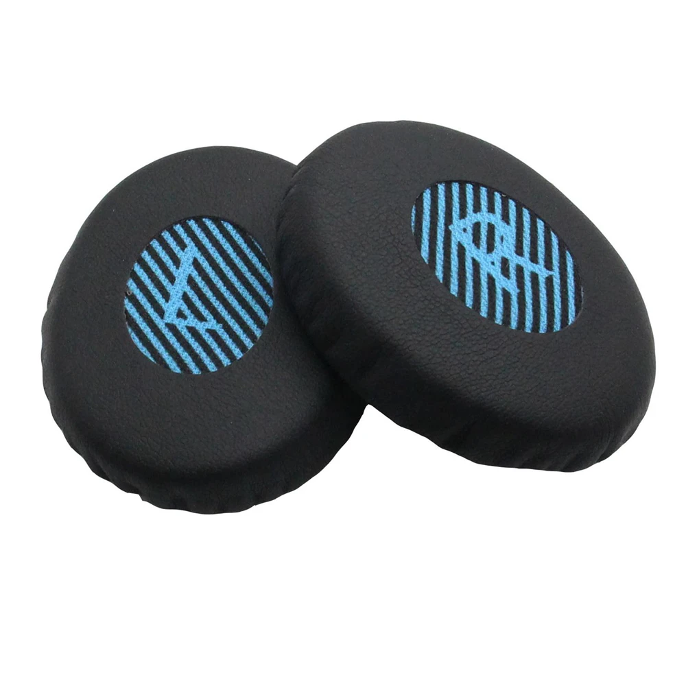 Almofadas de couro preto compatíveis com SoundTrue, Bose OE2, OE2I