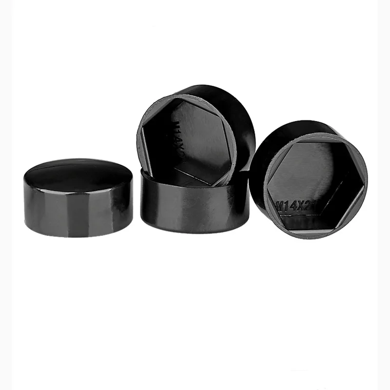 Black/White/Gray Hexagonal Nut Flat Head Plastic Protective Cap External Hexagonal Screw Decorative Cap Dust-Proof Cover