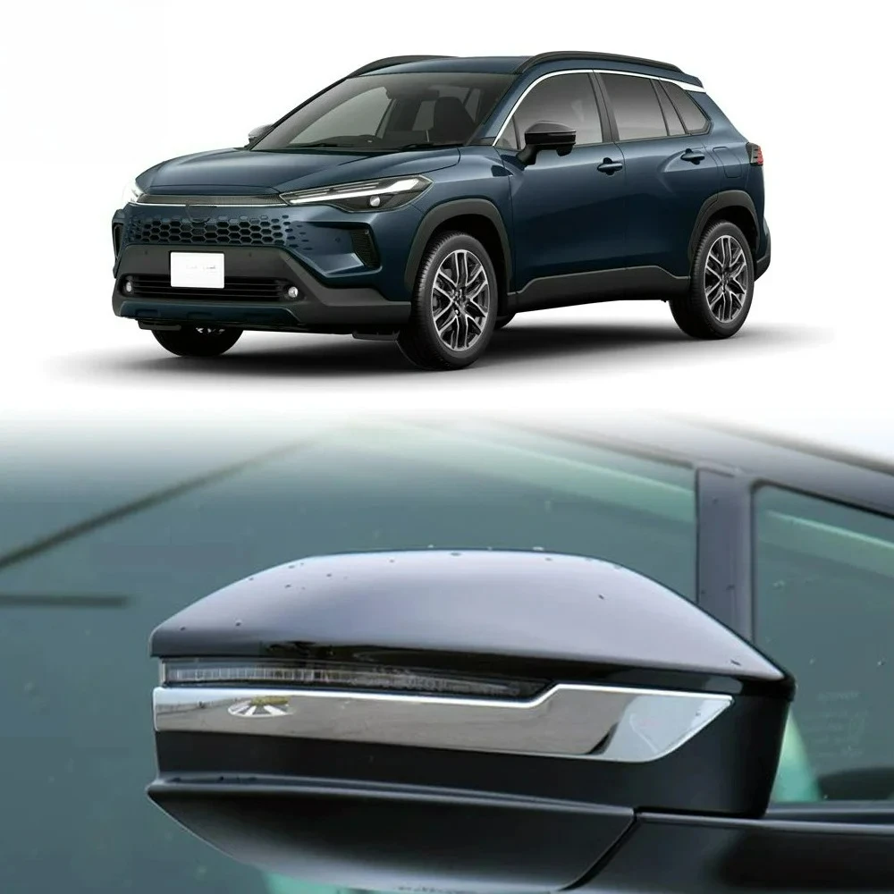 

For Toyota Corolla Cross 2025 2026 Exterior ABS chrome carbonfiber Side Door Rearview Mirror Cover an-ti Strip Accessories