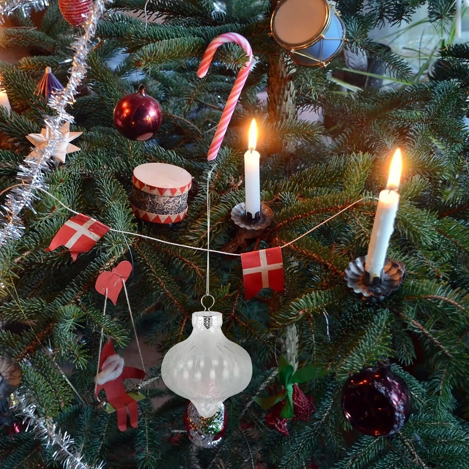 

6pcs Christmas Ball Props Clear Ornaments Fillable Hanging Decor Baubles Mini Craft Plastic Christmas Ornaments Festive Design