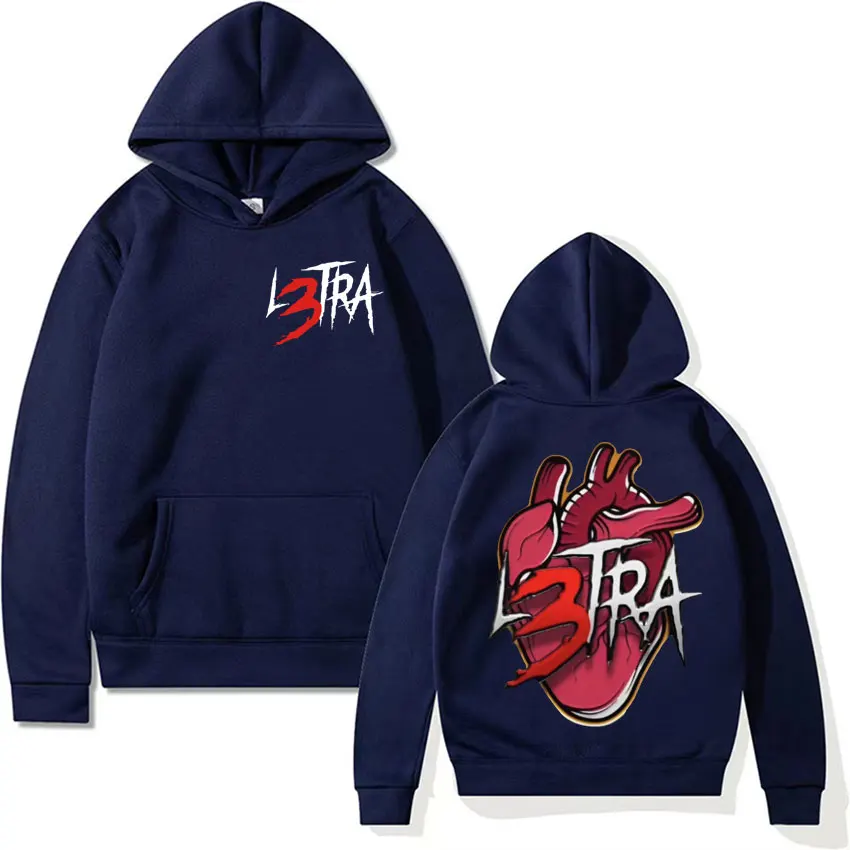 Rapper Luar La L L3TRA Heart Album Hoodies Harajuku Gothic Oversized Sweatshirts Men Women Retro 90s Casual Autumn/Winter Hoodie