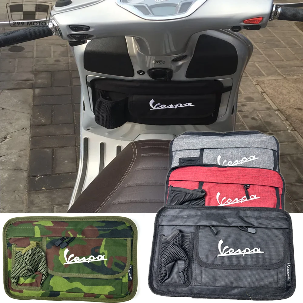 For Piaggio Vespa Scooter GTS LX LXV Sprint Primavera 125 150 200 250 300 GTS250 GTS300 Waterproof Glove Bags Canvas Storage Bag