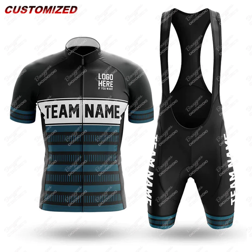 Customized Team Name Men Short Sleeve Cycling Jersey Sets Maillot Ropa Ciclismo Outdoor sports Bicycle Clothing Bike Shirts