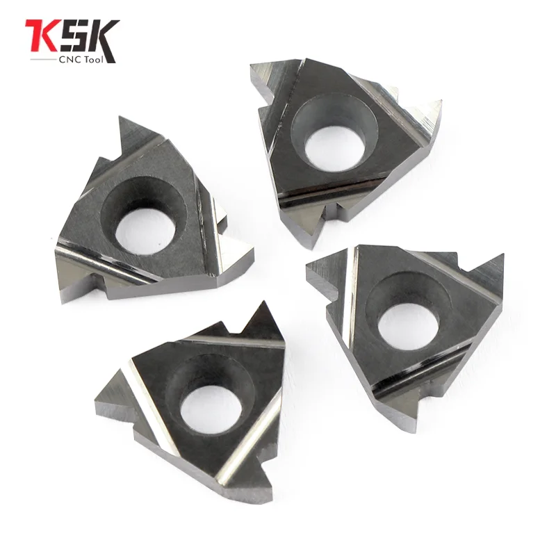 10PCS 06IR 08IR 11IR 16IR 경질 합금 스레딩 인서트 알루미늄, 강철 선반 절단 도구 카바이드 CNC 블레이드