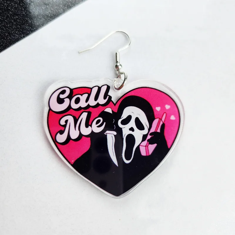 Novelty Call Me Acrylic Earrings Cute and Creative Earrings Kawaii Animal Jewelry Unique and Funny Women\'s Gift