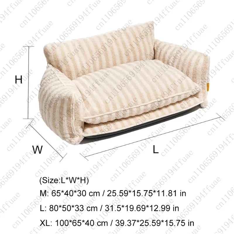 Double Layered Cat and Dog Sofa Bed, Fashionable, Environmentally Friendly, Breathable, Luxurious Cat Products, Striped Sofa Bed