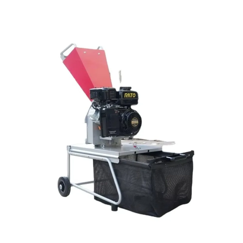 Lightweight Garden Crusher with Collection Bag for Home Use Portable 7HP 212cc Wood Chipper Shredder