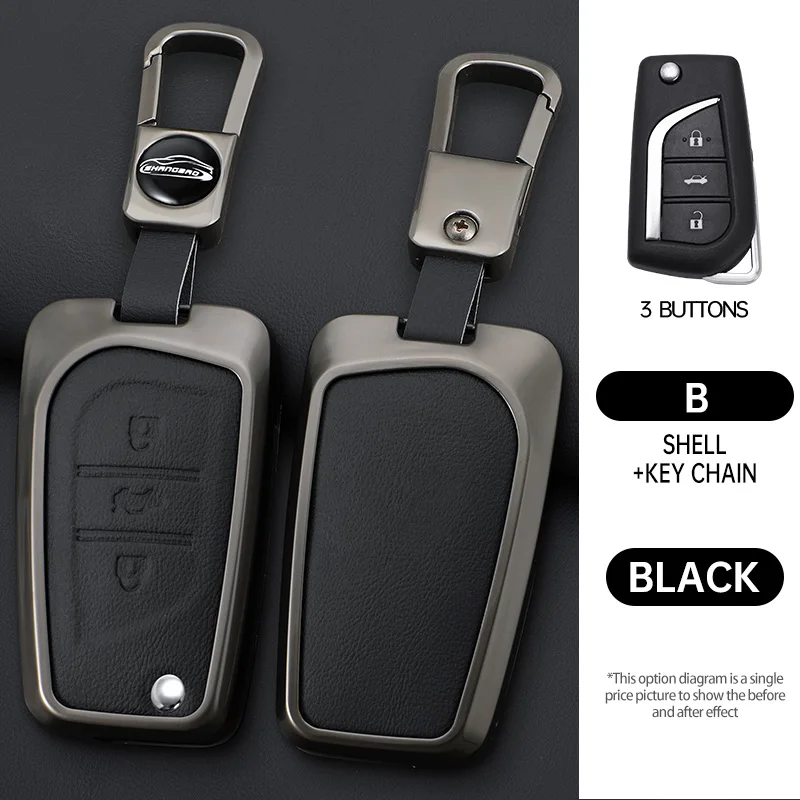 Car Remote Key Cover Case Shell Fob for Toyota Hilux Revo Auris Corolla Reiz Avensis Verso Yaris Aygo Rav4 Scion TC IM 2017 2016