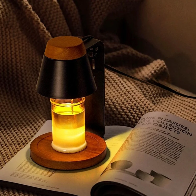 Industrial style log no open flame constant temperature melting scented candle table lamp bedroom bedside atmosphere creative