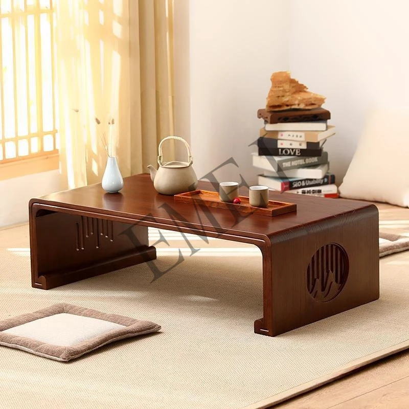 Factory Direct 2026 Japanese tea table Chinese solid wood coffee table balcony tatami simple Sinology low table