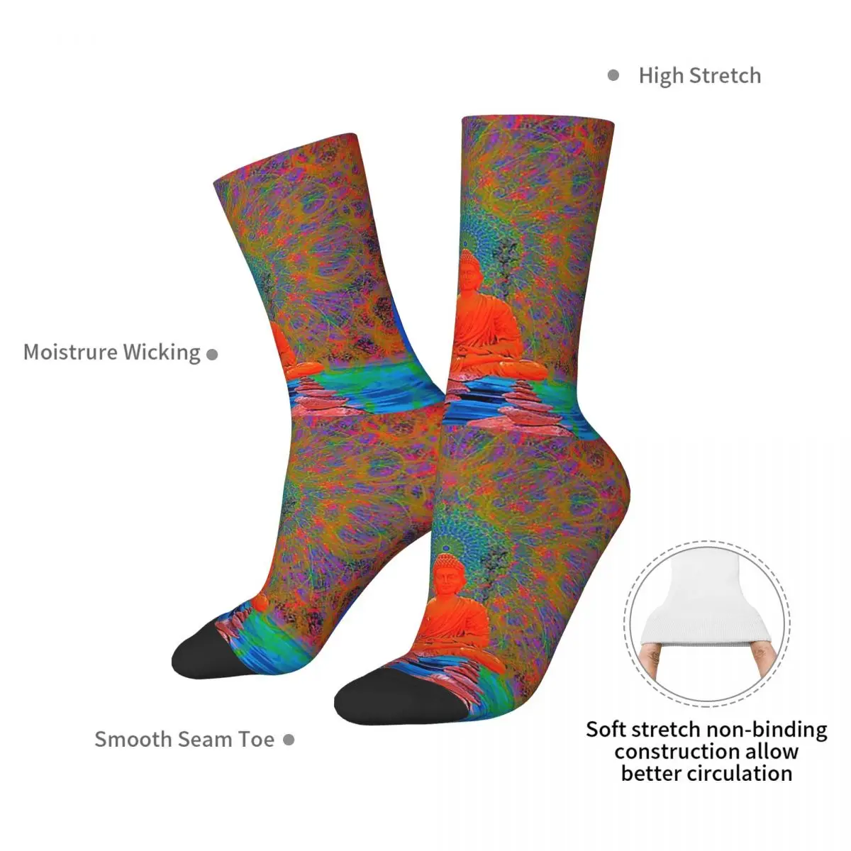 Cool Water Zen Socks Harajuku High Quality Stockings All Season Long Socks Accessories for Man's Woman's Birthday Present