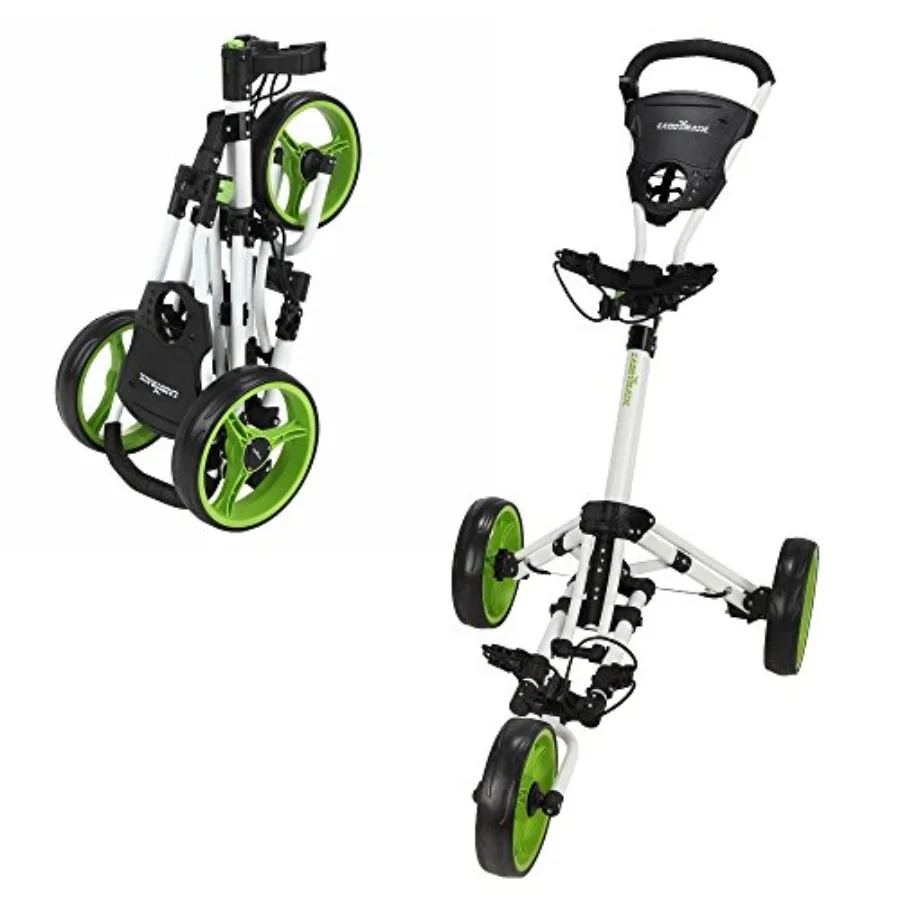 

Compact and Lightweight One-Click Folding Pull/Push Golf Cart for Easy Transportation and Storage in Outdoor Golf Courses Perfe