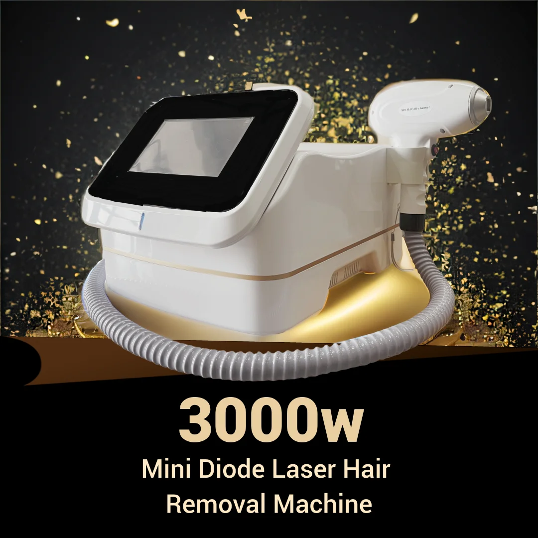 808nm Professional Mini Diode Ice Titanium Laser Body Hair Removal Machine 3 Wave Device Permanent CE Woman 3000w