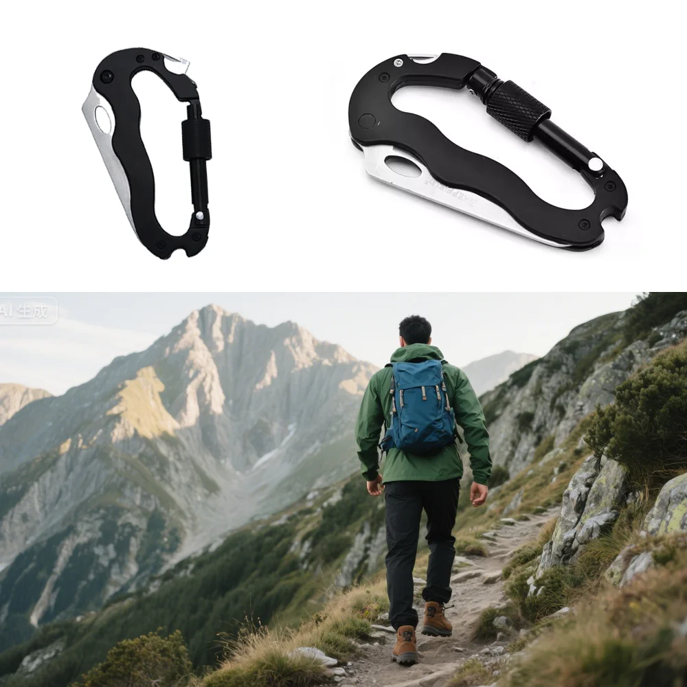

An EDC tool - mountain buckle folding knife Portable and suitable for outdoor cycling, mountaineering, rock climbing, camping