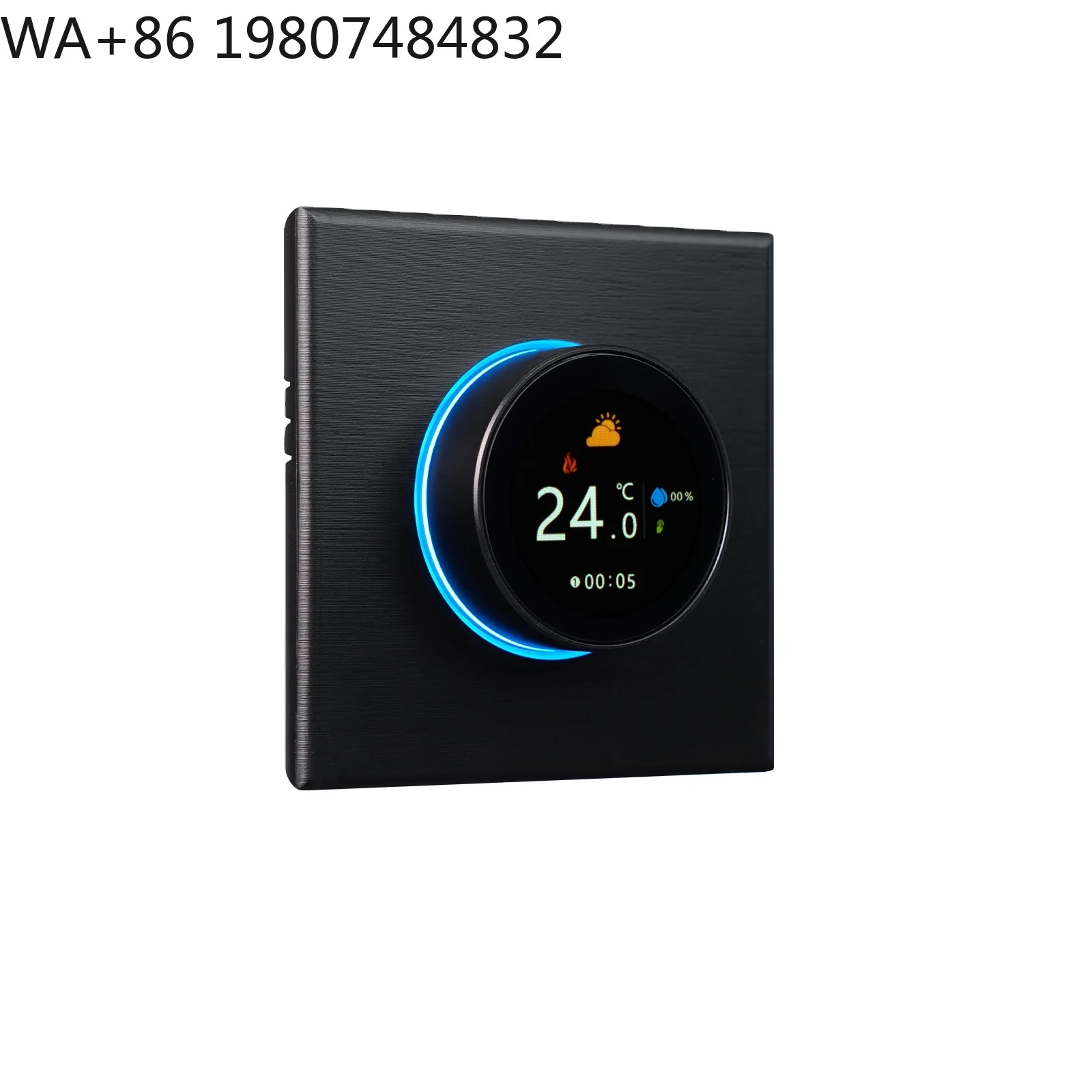 Modern WiFi Rotary Knob Programmable Temp Regulator Gas Boiler Underfloor Water Warm System Alexa Google Voice Home Hotel Panel