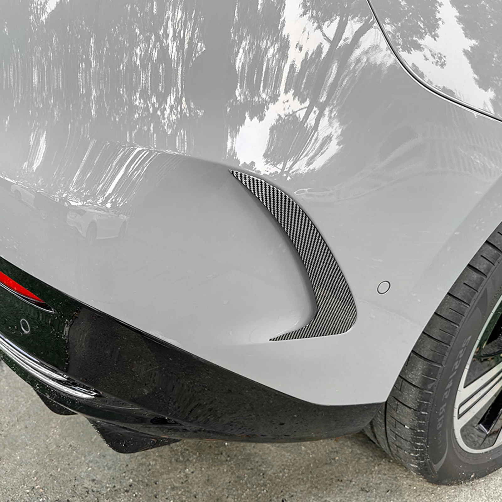 

Rear Bumper Side ​Spoiler Canard Trim Air Vent Splitter Cover For Mercedes Benz EQE V295 EQE350 EQE500 EQE53 AMG 2023-2025