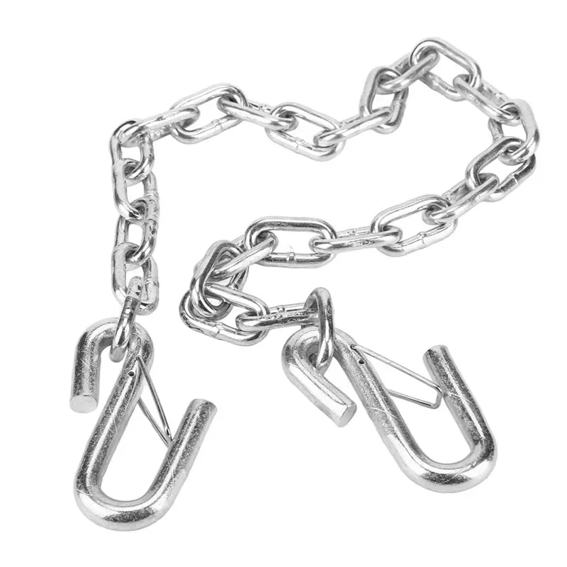 For Secure Towing For Trailer Safety Chain 1 Meter 3500Lbs With Double Spring Clip Hooks For RV-X59A