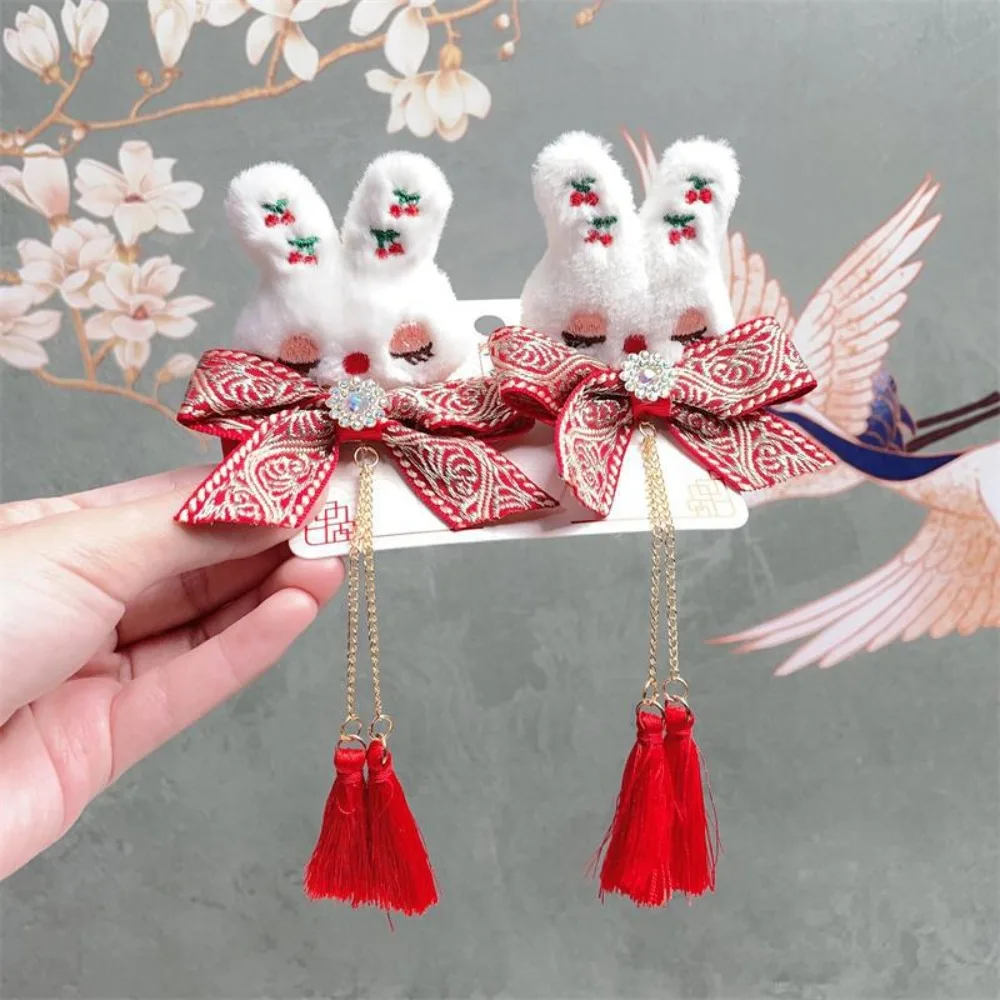 Duckbill Clip Han Clothes Accessories Cherry New Year Hairpin Women Hair Accessories Ancient Style  Hairpin Children Hair Clip