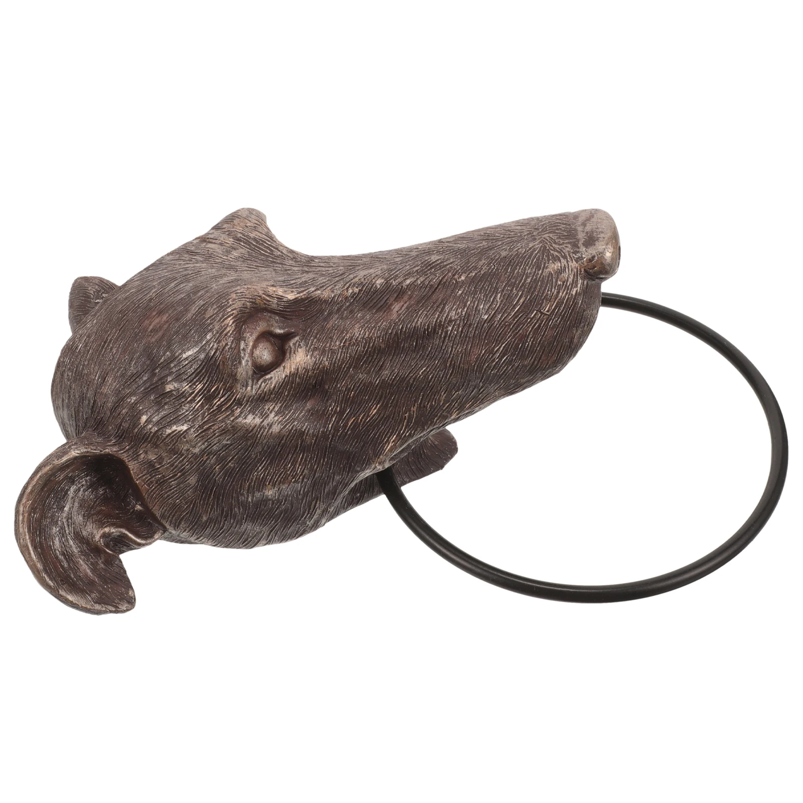 

Dog Head Door Knocker Resin Front Handle Decorative Hardware For Home Villa Exterior Security Accessory