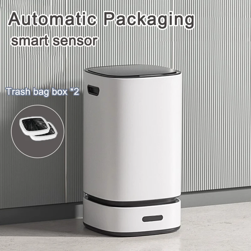 

Умный мусорный бак с автоматической упаковкой, мешок для мусора, 13 л, мусорный бак для ванной комнаты, туалета, автоматический мешок для мусора, адсорбционная корзина для мусора