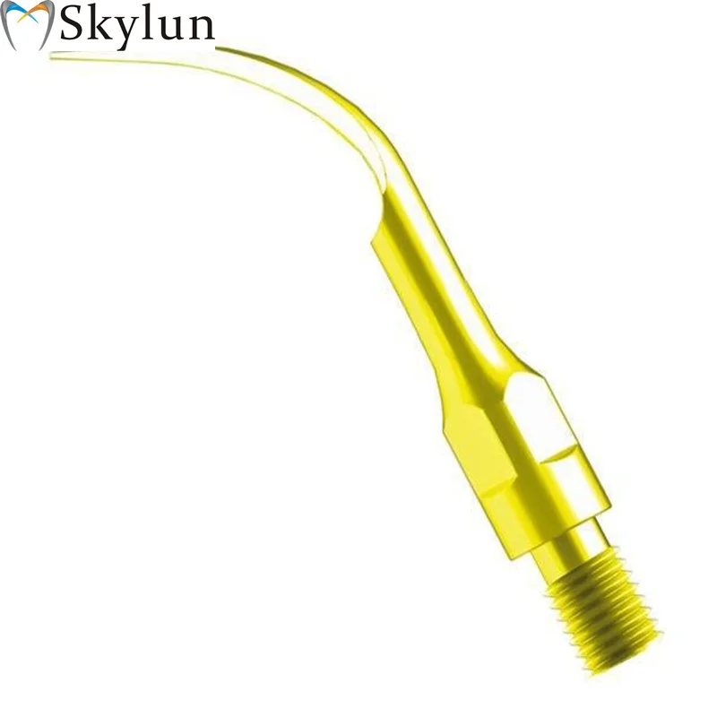 5PCS Titanium Gold Dental Ultrasonic Scaler Tips PS1T Piezon Perio Scaling Tips for Sirona Professional Dental Cleaning Tools