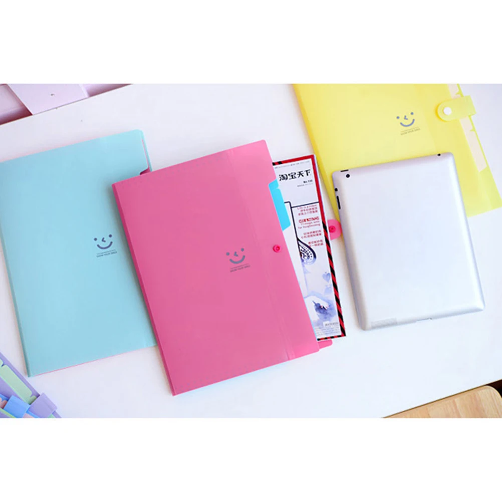 

A4 Expanding File Folder Snap Closure Folder With Pockets 5 Pockets Accordion Document Organizer Rose Red