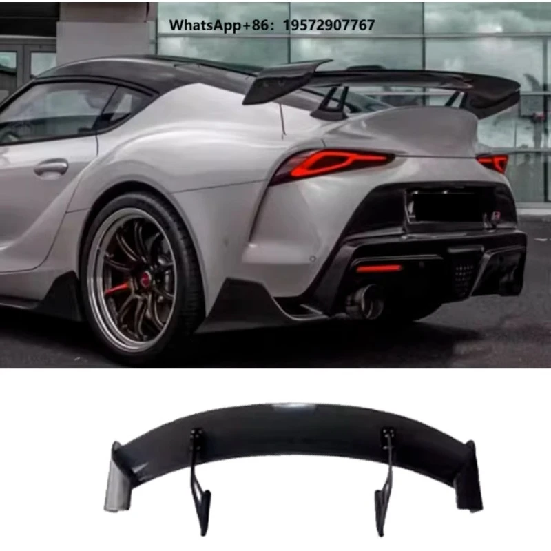 AD Style Single Deck Carbon Fiber Rear Spoiler Wing for GR A90 A91 MK5 Swan Neck Style Perfect Fitment Car Wing