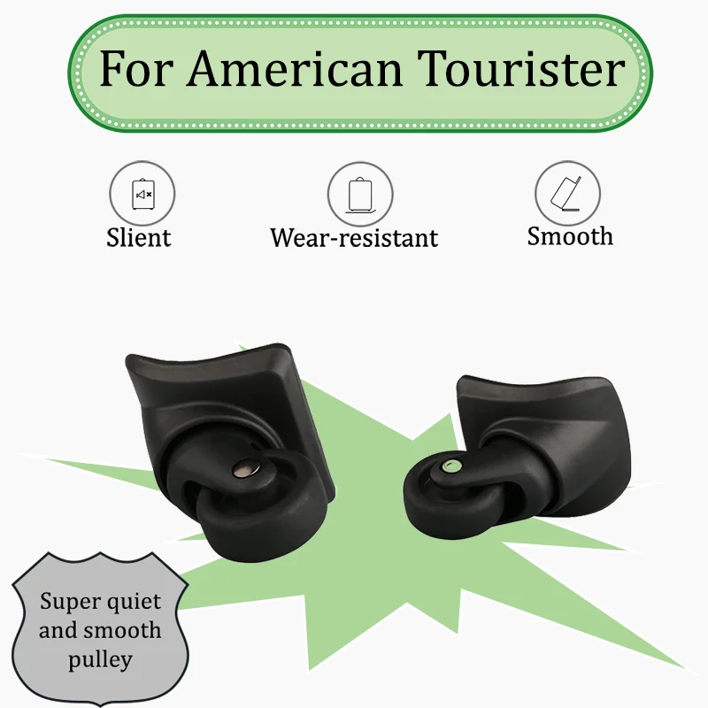 For American Tourister ZD172 Universal Luggage Wheel Replacement 360° Swivel Luggage Wheel Durable Travel Bag Roller Accessories