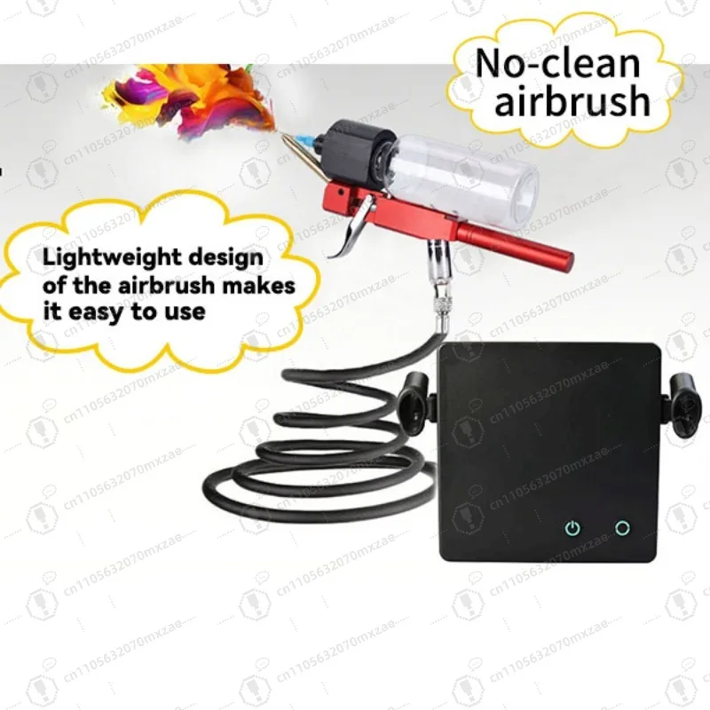 

Modular No-clean Airbrush Kit With Air Compressor For Model Figure Tattoo Painting Furniture Repair Spraying Tool Set