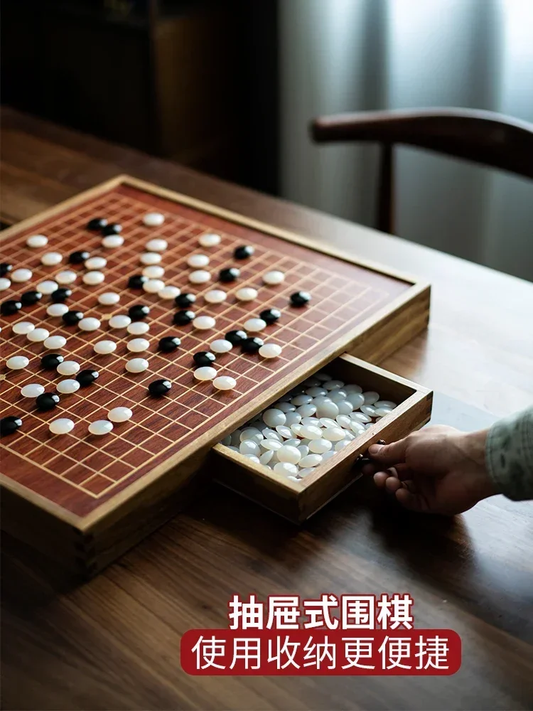 قطع شطرنج من اليشم العقيق الطبيعي من الخشب الصلب للكبار درج الذهاب مجموعة ألواح الشطرنج للأطفال المبتدئين المضادة للاليشم gobang مبيعات ساخنة #4