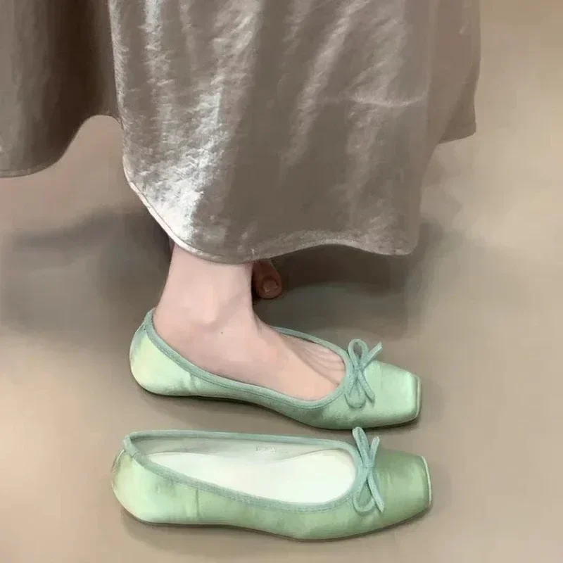 

Балетки на плоской подошве, удобные женские лоферы, кожаные туфли на плоской подошве, элегантные женские туфли с бантом, обувь для мам, Sandalias Mujer, большие размеры