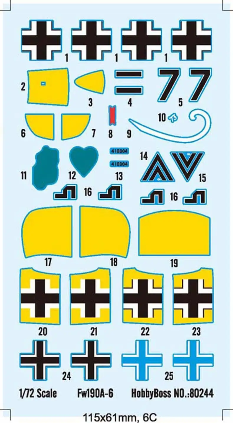 HobbyBOSS 1:72 scale 80245 German FW190A-6 fighter model kit