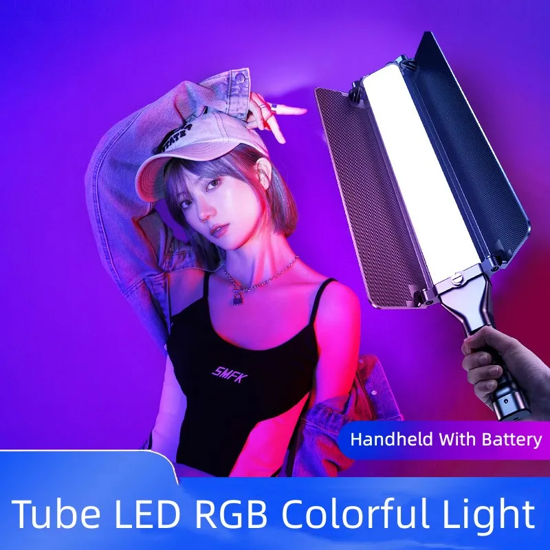 LED Light Stick Kit 22W Dimmable 3000K~6000K RGB Handheld LED Video Light Wand Stick for YouTube and Studio Photography