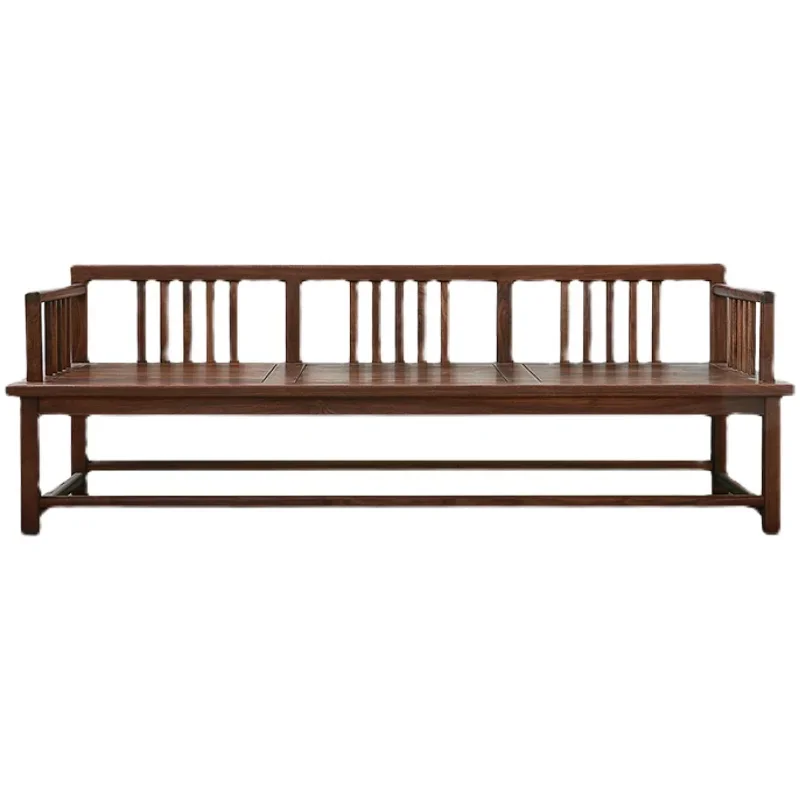 

Black walnut Arhat bed, solid wood sofa tea room sitting couch new Chinese simple living room complete