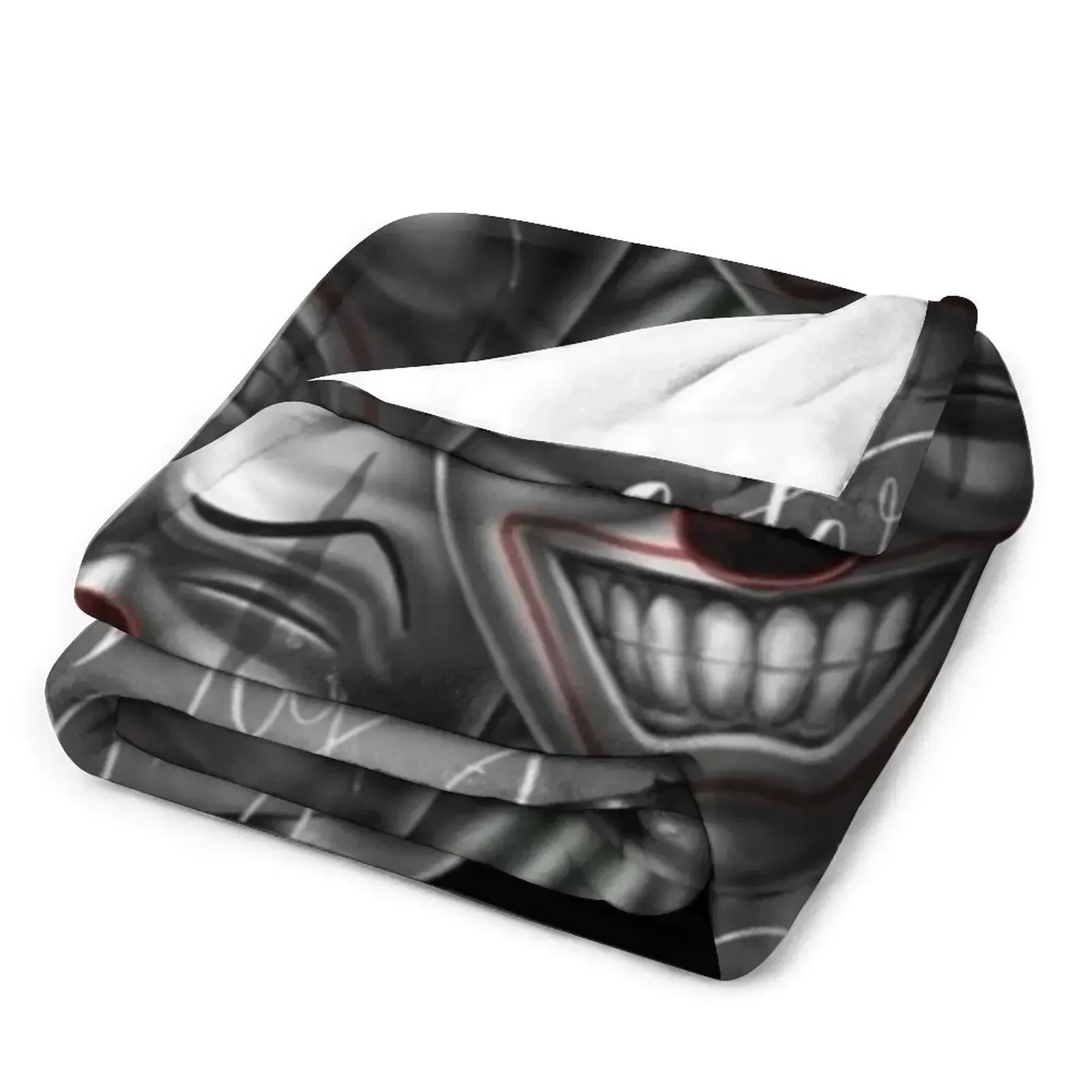 Smile now cry later clown faces Throw Blanket Decorative Beds Kid'S bed plaid funny gift Thermal Decorative Throw Blankets view 3