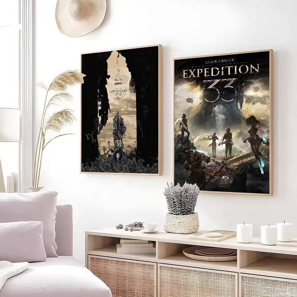 عمل لعبة لعب الأدوار كلير سبكور إكسبيديشن 33 ملصقات عتيقة مطبوعات لاصقة ملصقات عمل فني ملصقات جدار