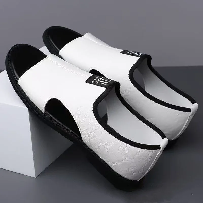 Sandals for Men Brand Casual Shoes Outdoor Fashion Men's Slippers Comfortable Beach Shoes High Quality Leather Men Flat Sandals