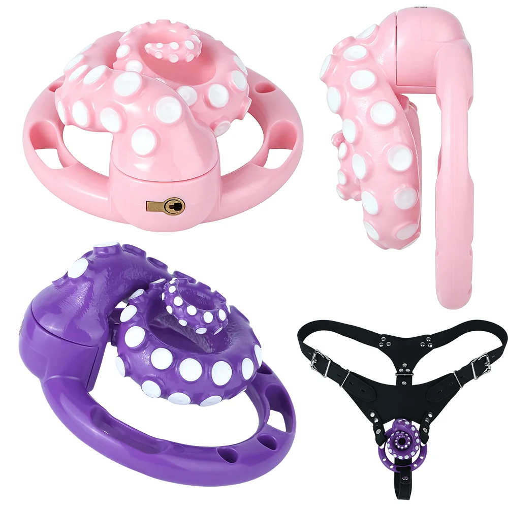 ORALSX Male Chastity Cage Beast Claws Resin Locking Rings Men's Urethral Lock Invisible Cock Ring With Chastity Belt Penis Cages