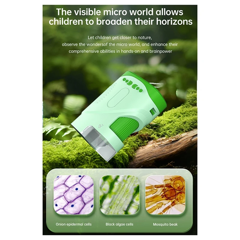 XV70 Children's Pocket Microscope 800X 2-Inch Screen Usb Electronic Digital Microscope Telescope Pocket Microscope