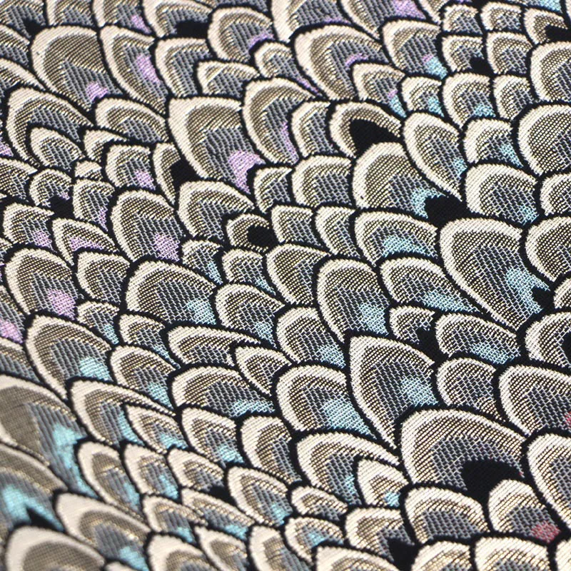 SMTA  The Cloth Patchwork Fabrics By The Meter Cotton Cloth For Patchwork Fish Scale Silver Blended 50*145cm D20