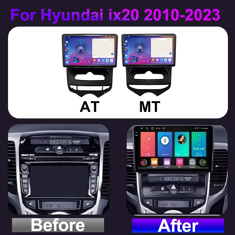 Car Radio For Hyundai ix20 ix-20 2010-2023 Carplay Multimedia Video Player Touch Screen GPS Navigation No 2din DVD Bluetooth