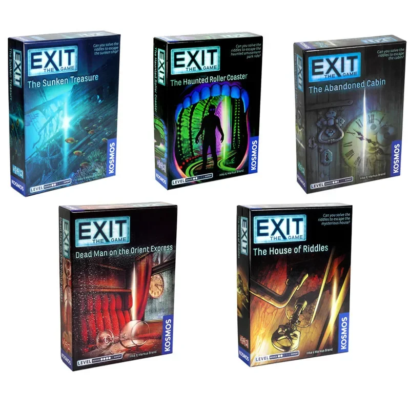 English version of THE EXIT GAME family escape room experience card game, adult toy